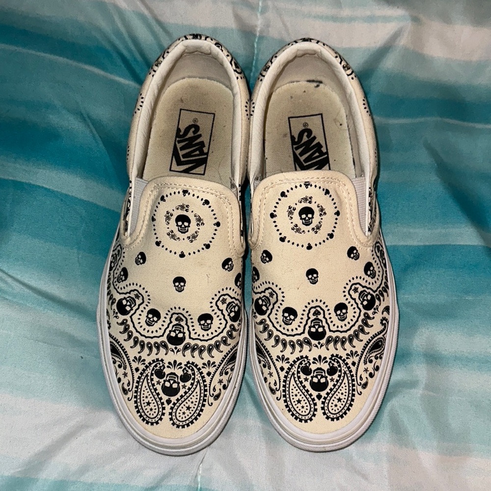 Vans Bandanna Print Slip Ons